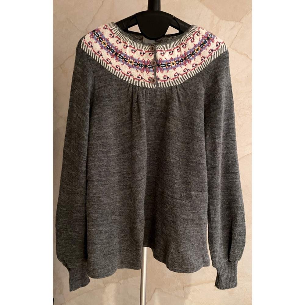 Faire Isle Gray Maternity Sweater